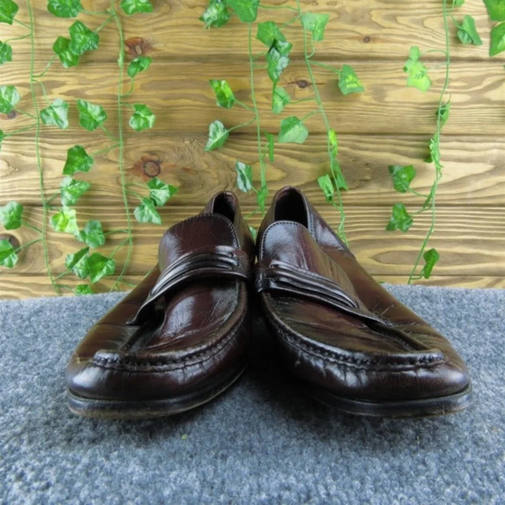 Florsheim 33455 Men Loafer Shoes Size 8.5 Medium Brown Leather‎ Slip On